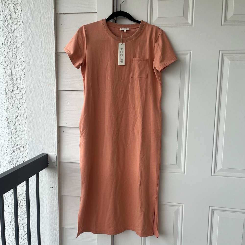 NWT Roolee Coral Maxi Midi Dress